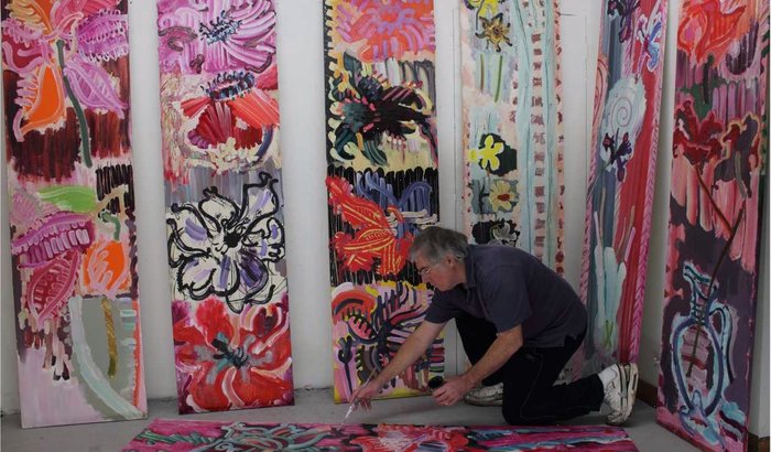 Edward Kelly in his studio