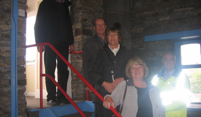 Fraser Keown and some members on the way down!