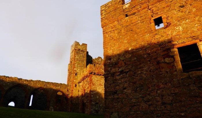 Peel Castle in beautiful autumnal light