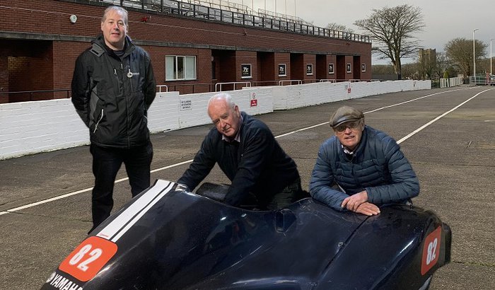 MNH Curator for Social History Matthew Richardson pictured with volunteers Norman Cowin and Rupert Murden